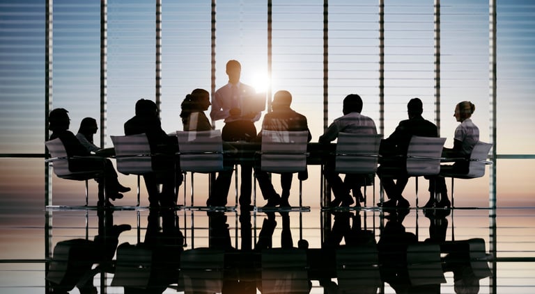 Business professionals engaged in strategic discussion and planning meeting