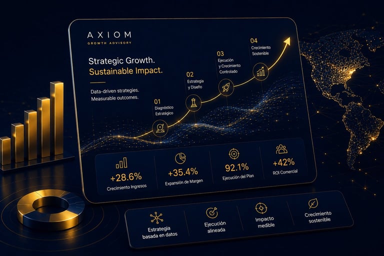 Axiom dashboard showing strategic growth metrics